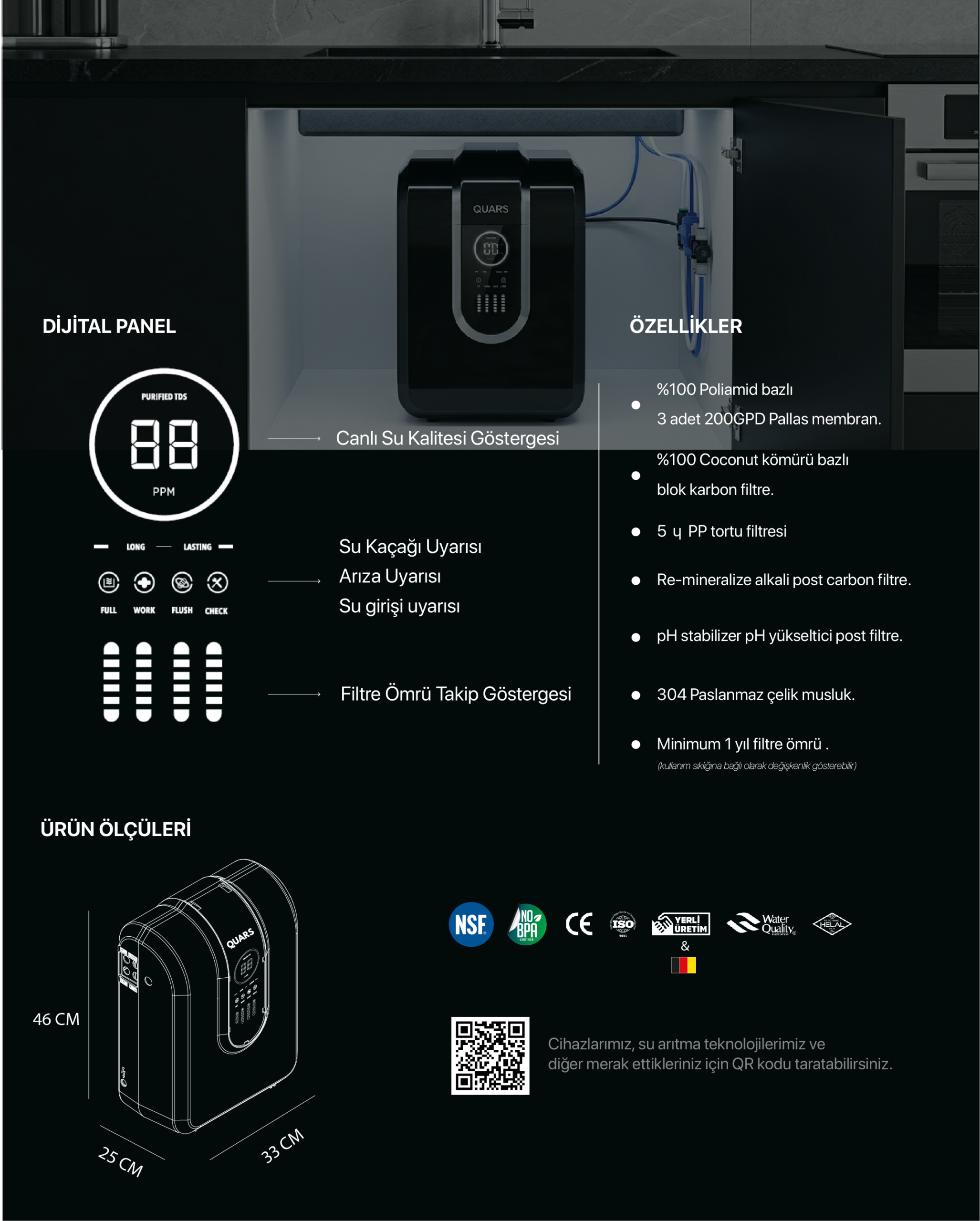 Quars Digital Pro Arıtma Cihazı - Görsel 2